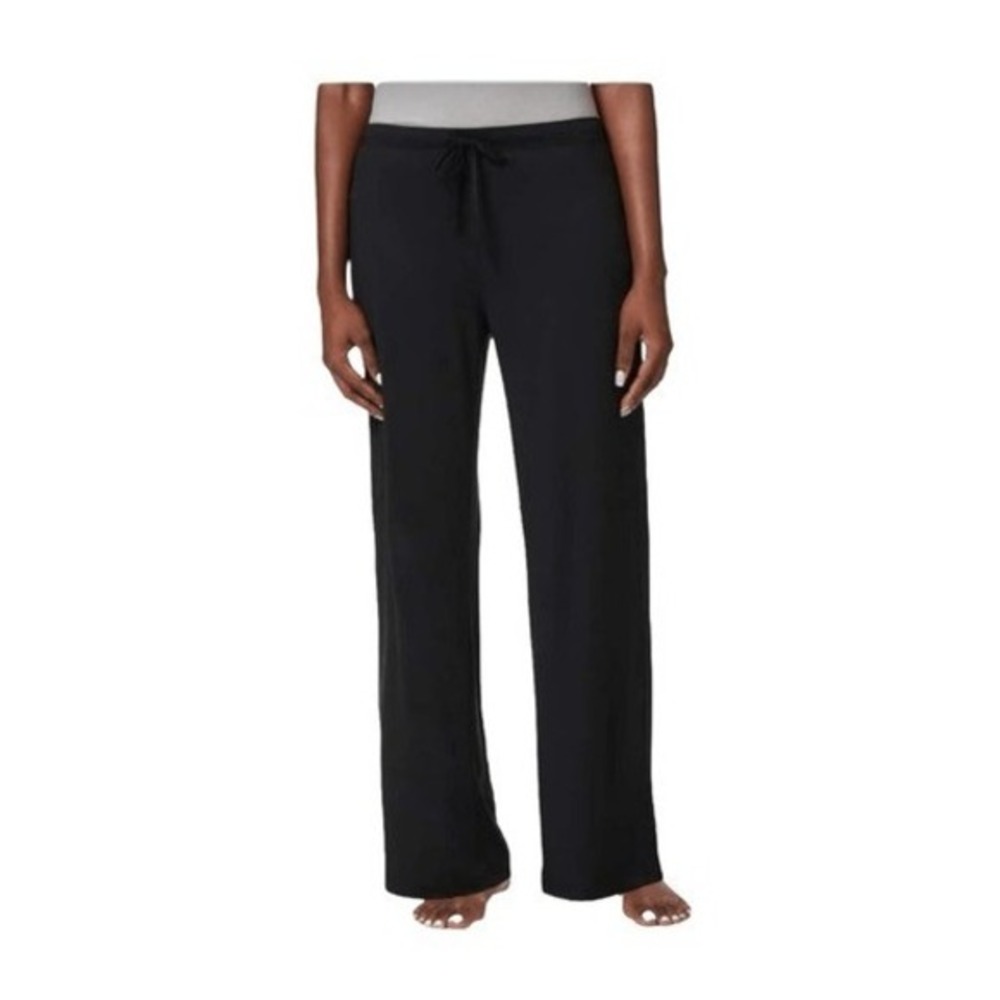 32 Degrees Cool Soft Sleep Lounge Pants Black Drawstring Pull-On Pajamas L‎
